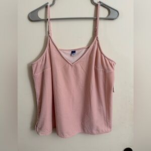 Old Navy Womens Velvet Cami Tank Top Pink Size L NWT
